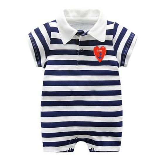 스트라이프 하트 마린 바디수트(0-24개월) 203557