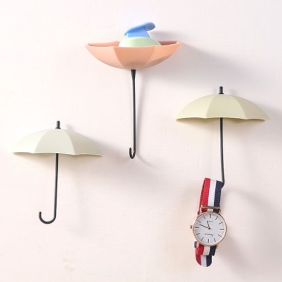인테리어효과 만점!!  우산형 벽걸이 스토리지 후크  3p 세트 소품걸이 보관함