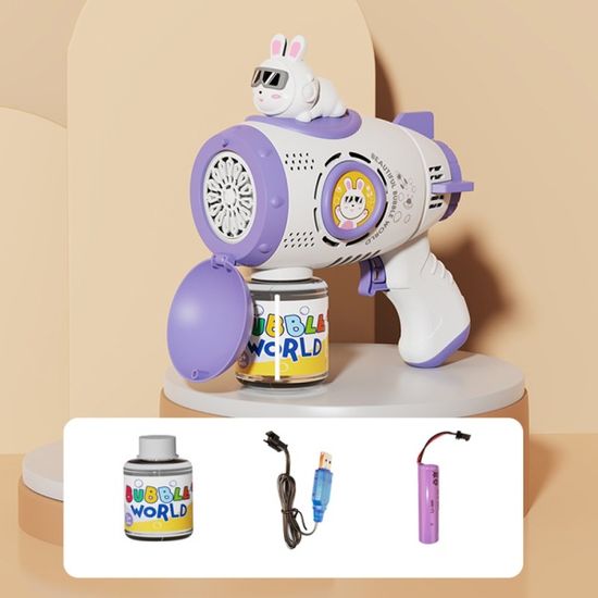스페이스 토끼 충전식 버블 건 원터치 배터리 세트