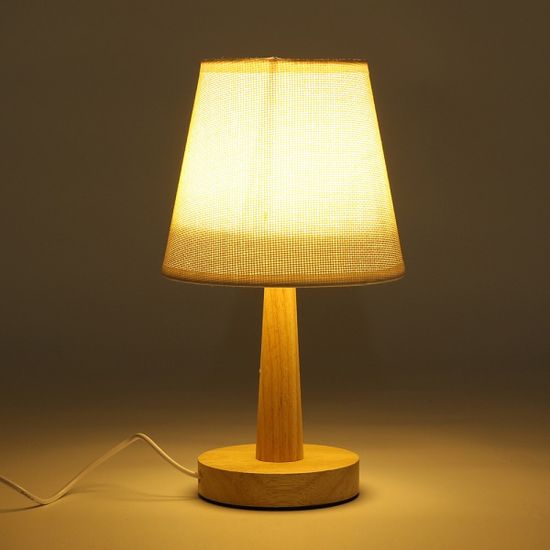 웜앤우드 밝기조절 테이블 스탠드 LED 침실 베드 램프