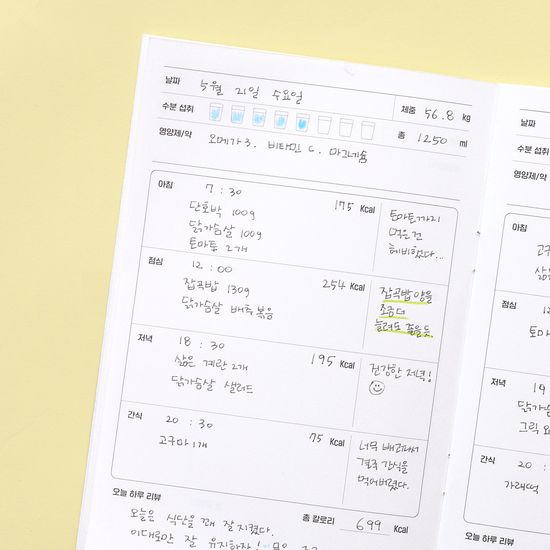 월간식단 플래너