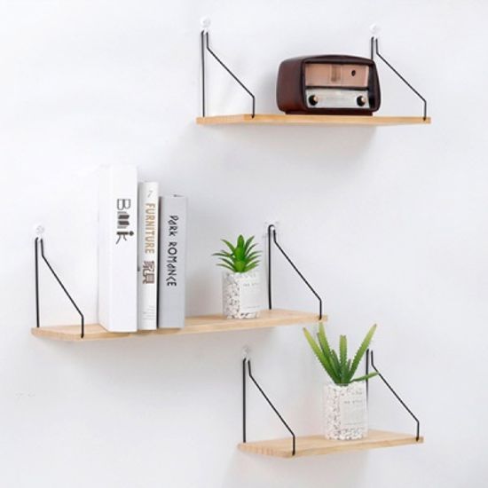 인테리어 미니 원목 벽걸이 벽선반 3size