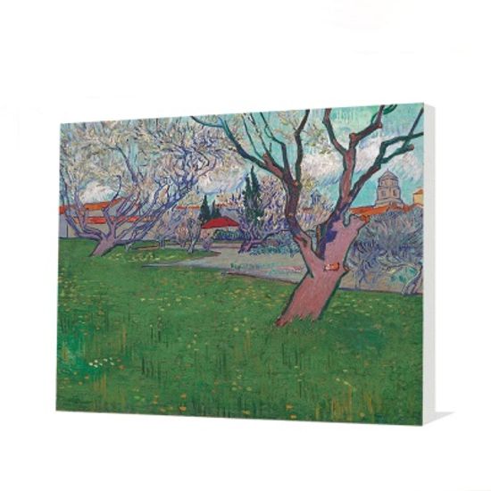 고흐 - 꽃이 피는 과수원들 아를의 풍경, 캔버스 액자
