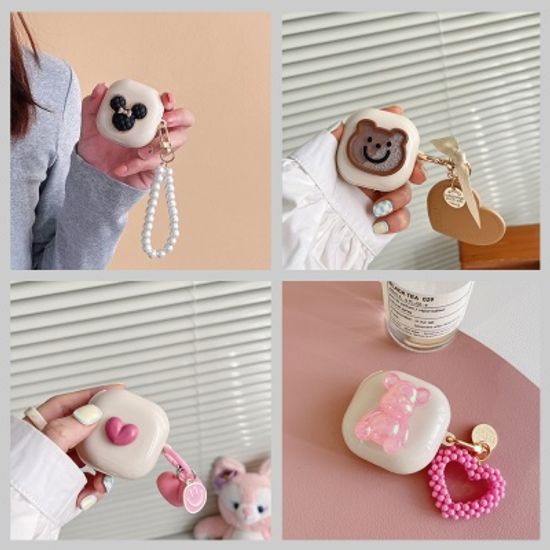 갤럭시 버즈2 프로 라이브 귀여운 키링 실리콘 케이스