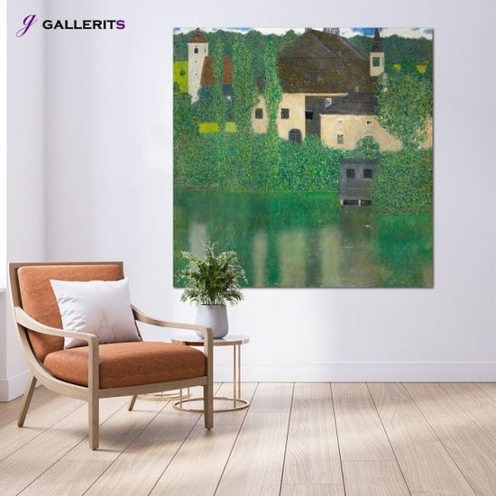 구스타프 클림트 물위의성 명화 거실 인테리어 그림