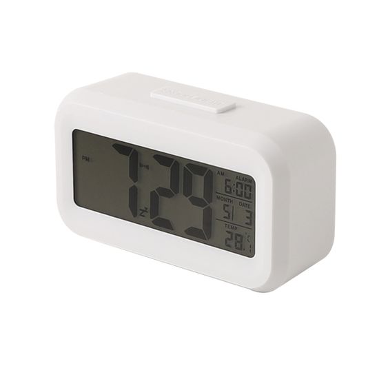 학생 수험생 야간 LCD 라이트 센서 탁상달력 알람시계