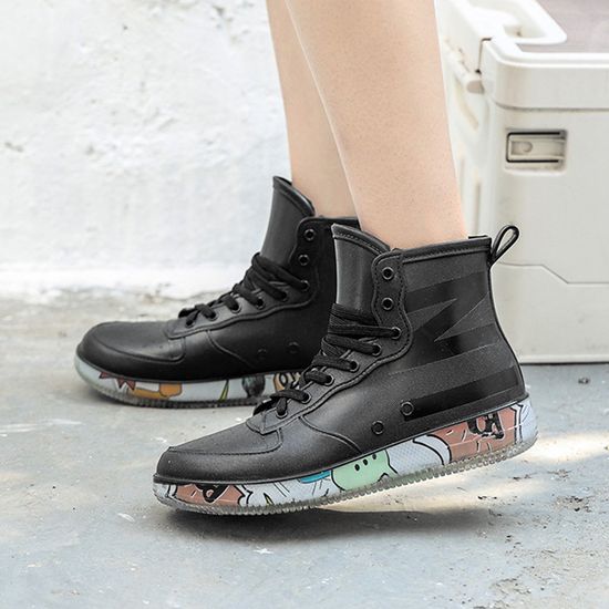 [아일렌]여성용 하이탑 운동화 레인부츠(245mm) (블랙