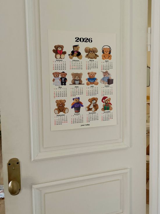 2026 귀여운 테디베어 달력