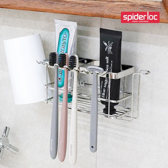 [스파이더락] 스마트접착 칫솔걸이