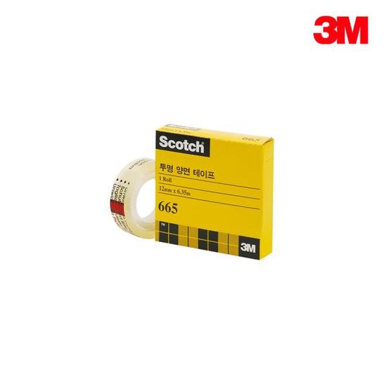 3M 양면테이프 리필/665R(투명/12mmX6.35m) 12개입