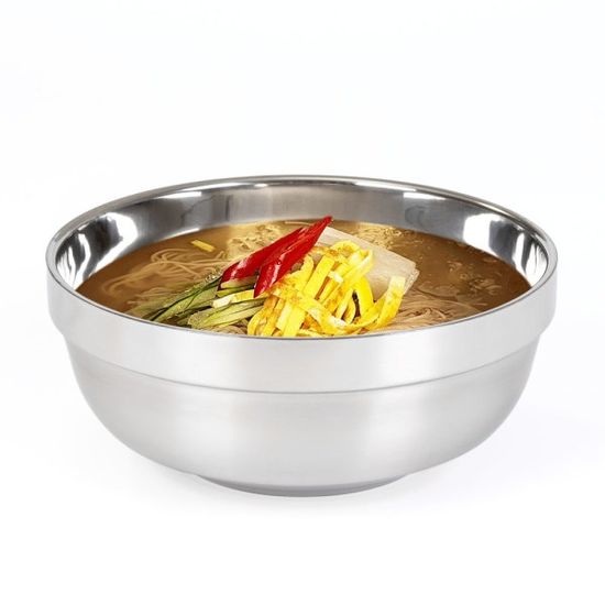 올비아 스텐 이중 20cm 10P 면기 냉면그릇 국수그릇