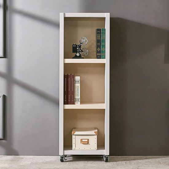 롤링 3단 이동형 미니 책장 슬림 틈새장 400 (착불)