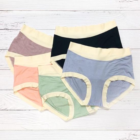 피칸데코 모달 투톤 심리스 5칼라세트 Y존 편한 팬티
