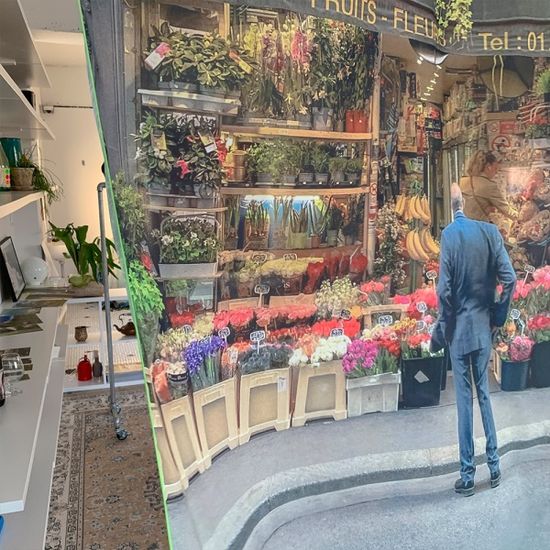 오페라 마켓 115x200 대형 쉬폰 패브릭포스터