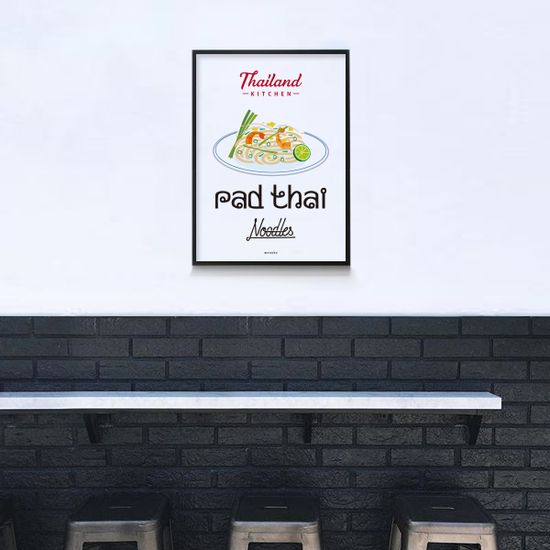 팟타이 M 디자인 포스터 태국 동남아 식당