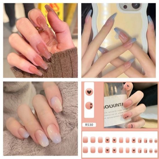 반투명 셀프 네일케어 붙이는 젤 네일 스티커 패디큐