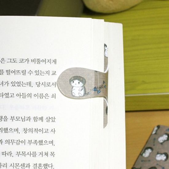[플라스틱 and 자석 자동책갈피수지인] 봉고(브라운)