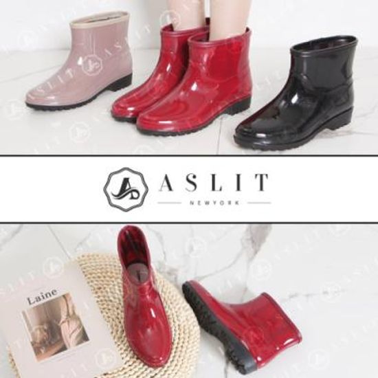 [애슬릿]고무 여성 장화 숏 레인 부츠