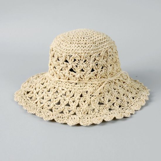 [베네]꽃잎 리본 썸머햇