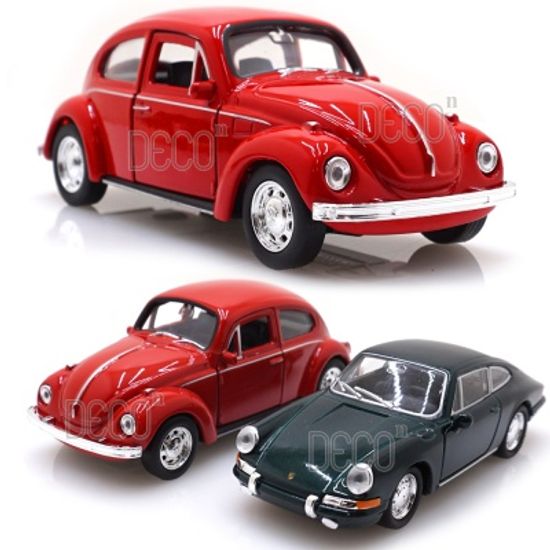 웰리 폭스바겐 비틀 + 포르쉐911 미니카 2P 세트