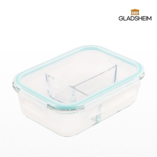 글래즈하임 칸칸 스팀홀 유리 밀폐용기3칸 1040ml*2개