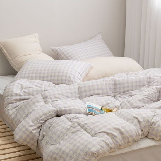 리빙밸류 리안 체크 차렵이불 사계절 이불 SS 단품[WB