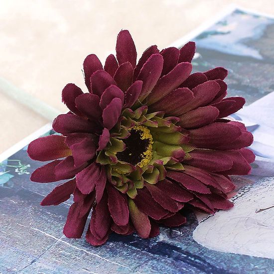 피어나 거베라 조화(와인)인조꽃 조화장식(WD4AA46)