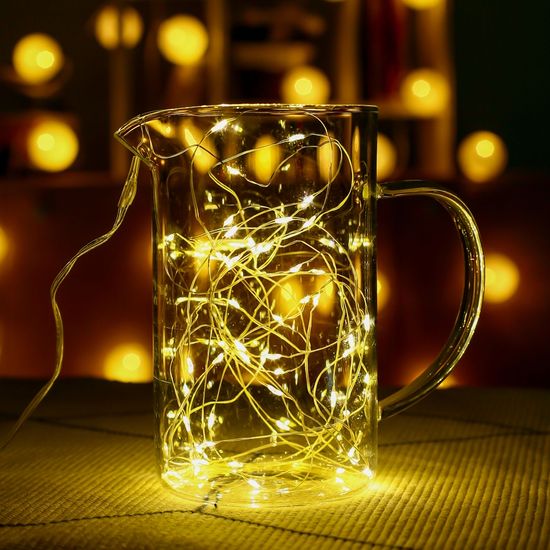 은하수 50구 LED 드럼 와이어 전구 5M 건전지형 2종