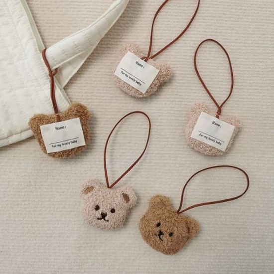 귀여운 동물 네임택 인형 이름표 캐리어 네임택 가방