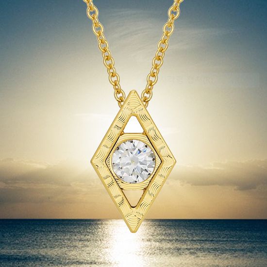 모이사나이트목걸이 다이야1캐럿 925 DS2502(마름모)