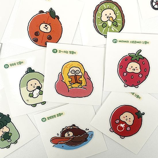 [단콩] 단콩 띠부띠부 스티커 세트 
