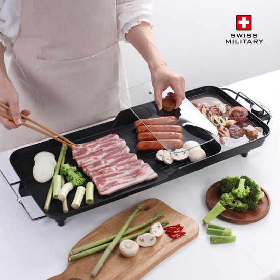 [스위스밀리터리] 3IN1 빅 와이드 그릴 (SMA-BW31G)