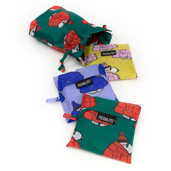 [바쿠백] 휴대용 장바구니 Puffer Snoopy 3종 세트