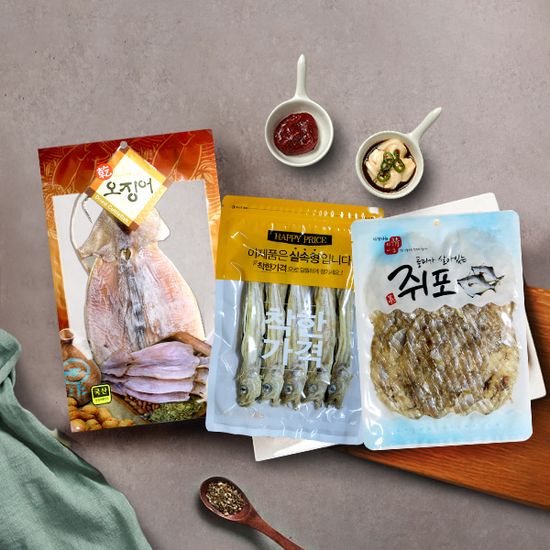[양구건어물] 노가리+오징어+조미쥐포