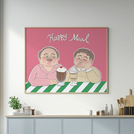 happy meal, 봄사무소 작가 그림