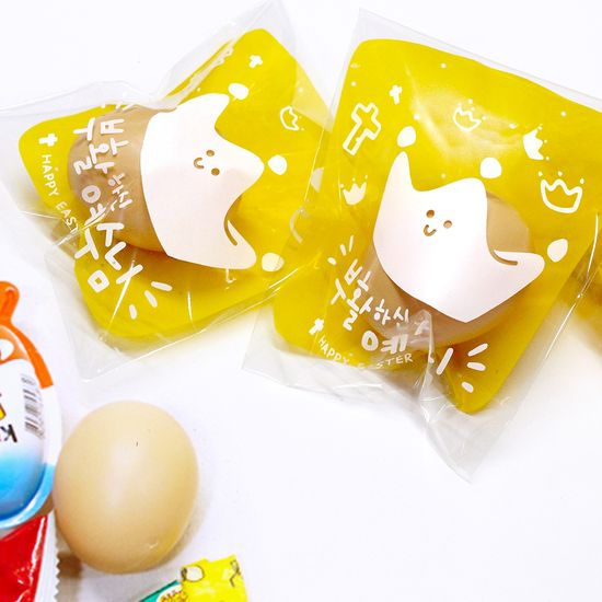 부활절 달걀 1구 접착비닐 (100개, 4종set)_BF