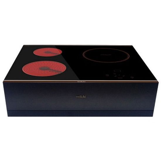 웰치 하이브리드 3구 전기렌지 KR-H300-판넬형