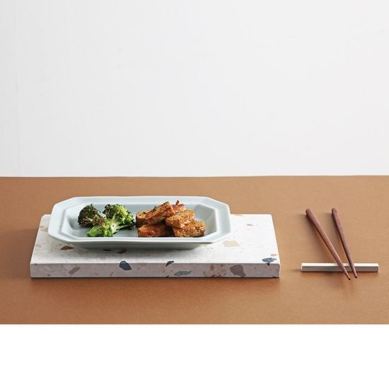 시라쿠스 네이처 무광 직팔각 접시 2color 택1