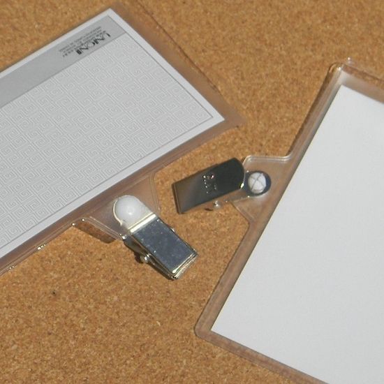 92x70mm 행사용 PVC 클립/집게명찰 NT0032-가로 50개