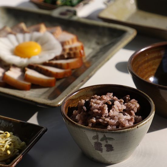 국산 도자기 모리 라벤더  2인 원형 식기세트 11p