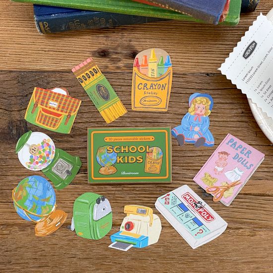 리무버블 스티커팩 : school kids