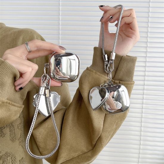 갤럭시 버즈2 프로 라이브 하트 미러 키링고리 케이스