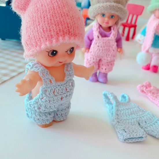 인형용 곰돌이 모자 비니