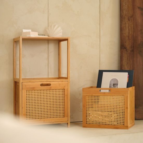 뱀부 케인 2단 수납장