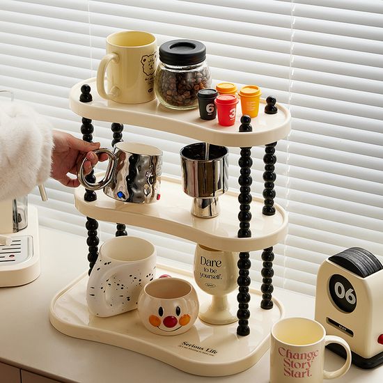 크림 주방 거실 수납 선반 틈새 수납장 철재 수납함