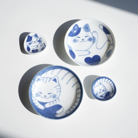 일본 고양이 그릇 반찬 나눔 접시 파스타 그릇