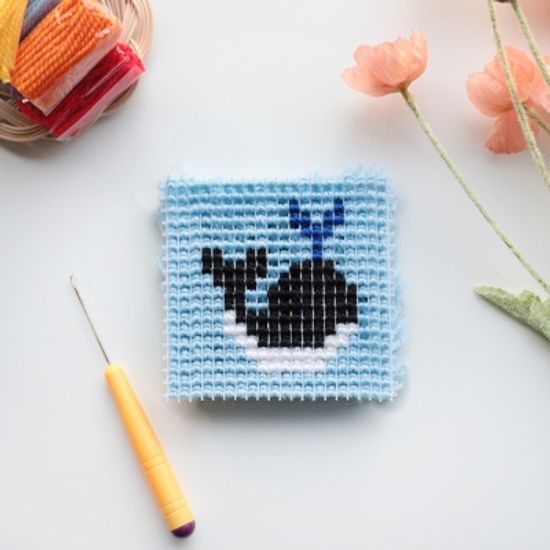 꼬마 고래 스킬자수 만들기 패키지 DIY