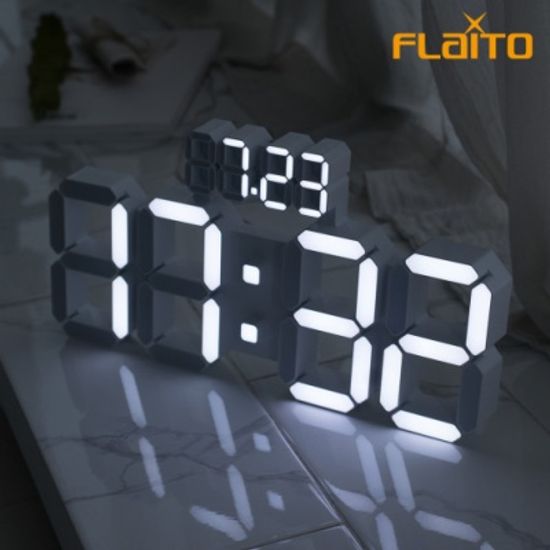 플라이토 국산 데이즈 3D LED 인테리어 벽시계 38cm