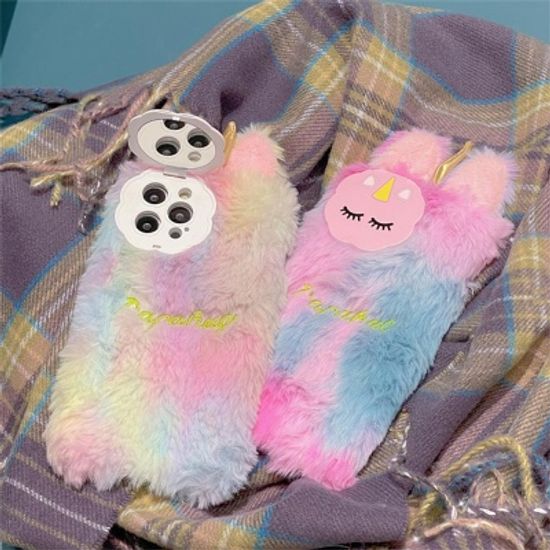 아이폰 14 13 12 11 유니콘 카메라보호 겨울 털케이스