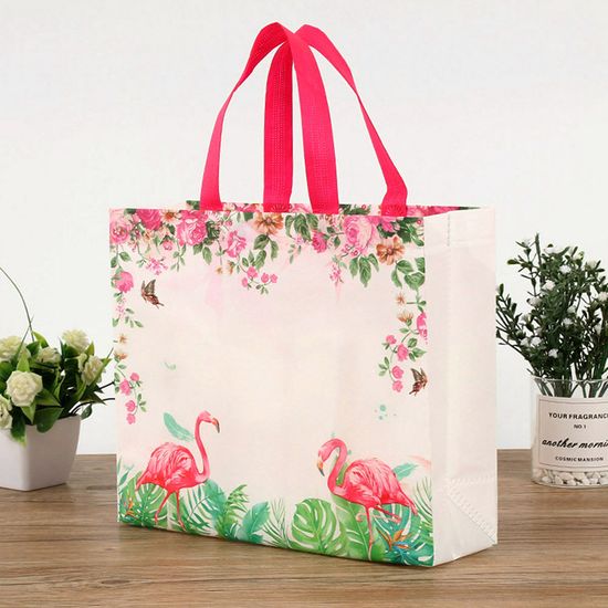 플라밍고 부직포 가방 10p세트(45x33cm) 선물 쇼핑백